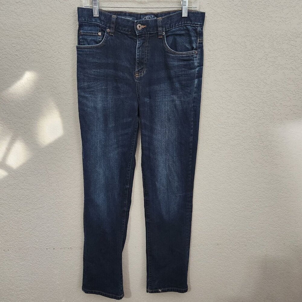 Lucky Brand Womens Classic Straight Leg Jeans Junior Size 20 Dark Wash